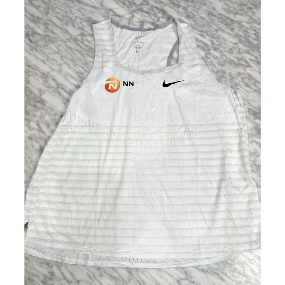 NIKE Aeroswift NN Singlet White Racing Running Tank Top Women's Large DR5850